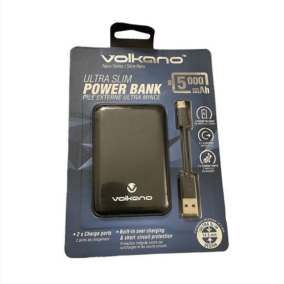 Volkano Nano Series 5000mah Powerbank Black Vk 9000 Bkv2