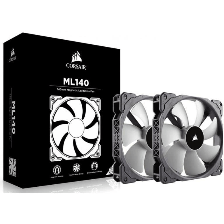 Corsair ML140 Premium Magnetic Levitation Cooling Fan Black Dual-pack