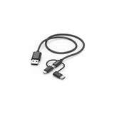 Hama 3-in-1 to Type-A Multi-Charge Cable 1.5m 00201536