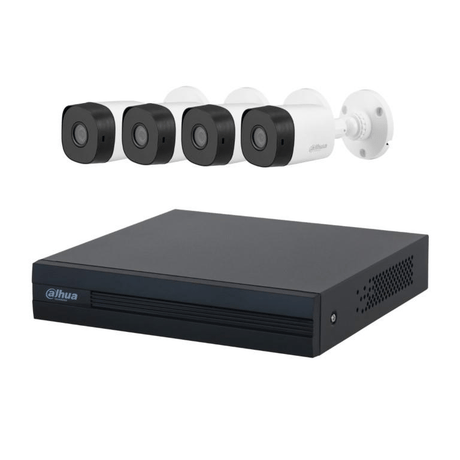 Dahua 4-ch Penta-brid 1080N DVR with 4x 2MP 3.6mm HDCVI Bullet Camera Kit DH-KIT/XVR1B04-I/4-B1A21P-0360B