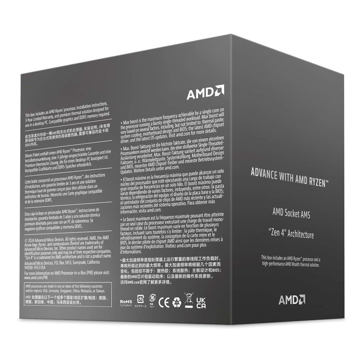 AMD Ryzen 8400F CPU - AMD Ryzen 5 6-core Socket AM5 4.7GHz Processor 100-100001591BOX