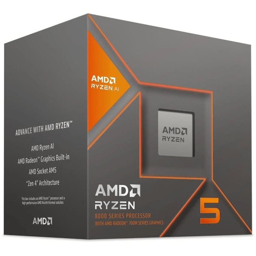 AMD Ryzen 5 8400F CPU - AMD Ryzen 5 6-Core Socket AM5 4.7GHz Processor 100-100001591MPK