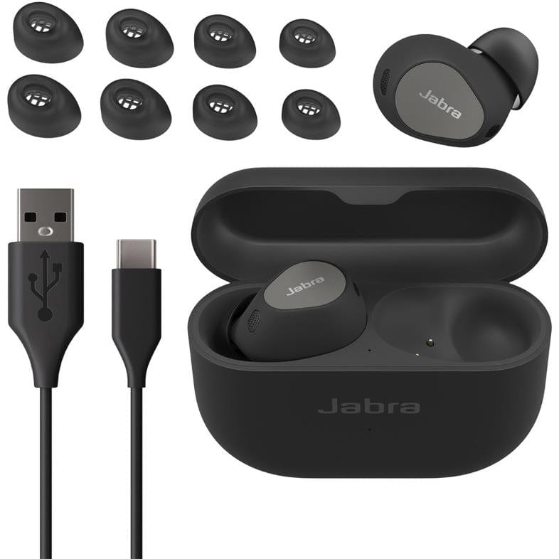 Jabra Elite 10 Wireless Earbuds with Charging Case Titanium Black 100-99280900-99