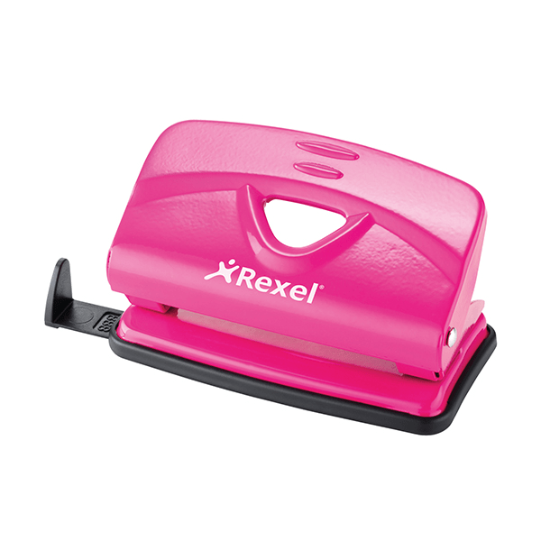 Rexel V210 2-Hole 10-sheet Punch - Pink 110216PI