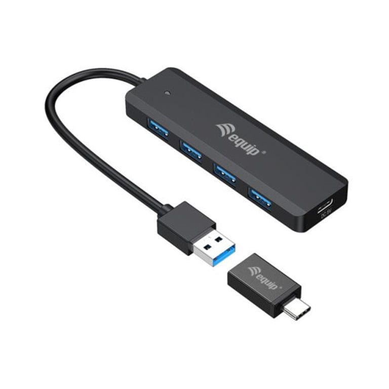 Equip 4-Port USB 3.2 Hub with USB-C Adapter 128959