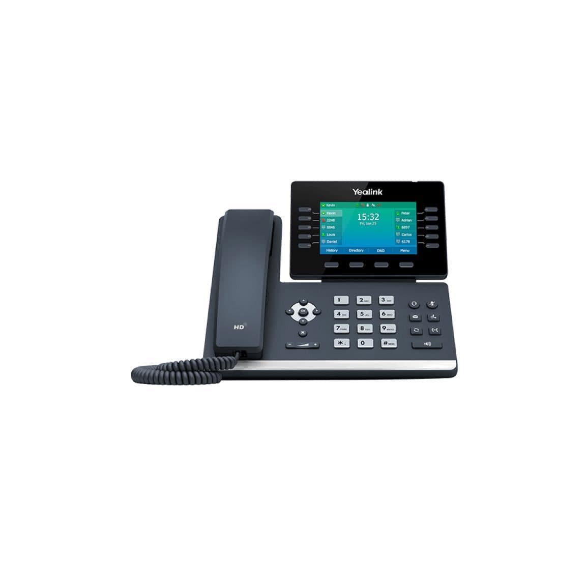 Yealink SIP-T54W 10-Line LCD Wi-Fi Dual Band Wi-Fi IP Phone Black Excludes PSU 1301081