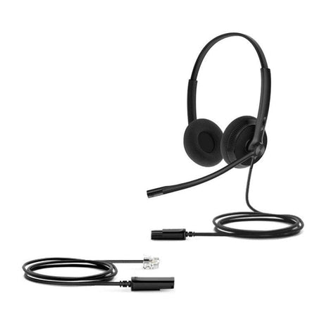 Yealink YHS34 Lite Dual Wired Headset with QD to RJ-9 port 1308029