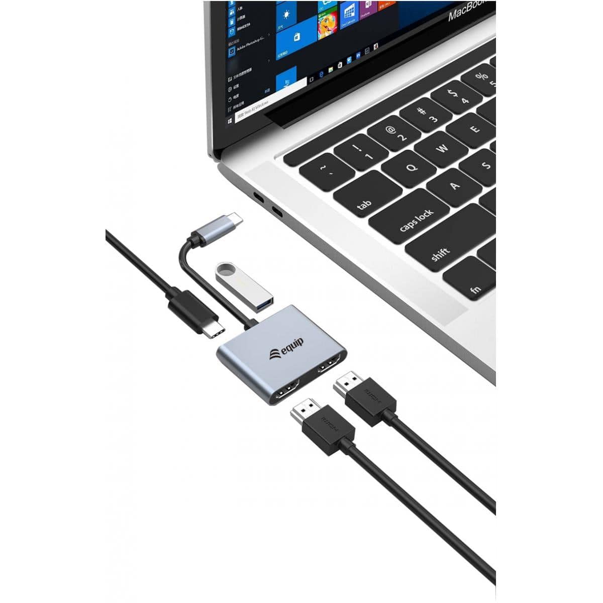 Equip 4-in-1 USB-C Multi-Stream Transport Hub 133484