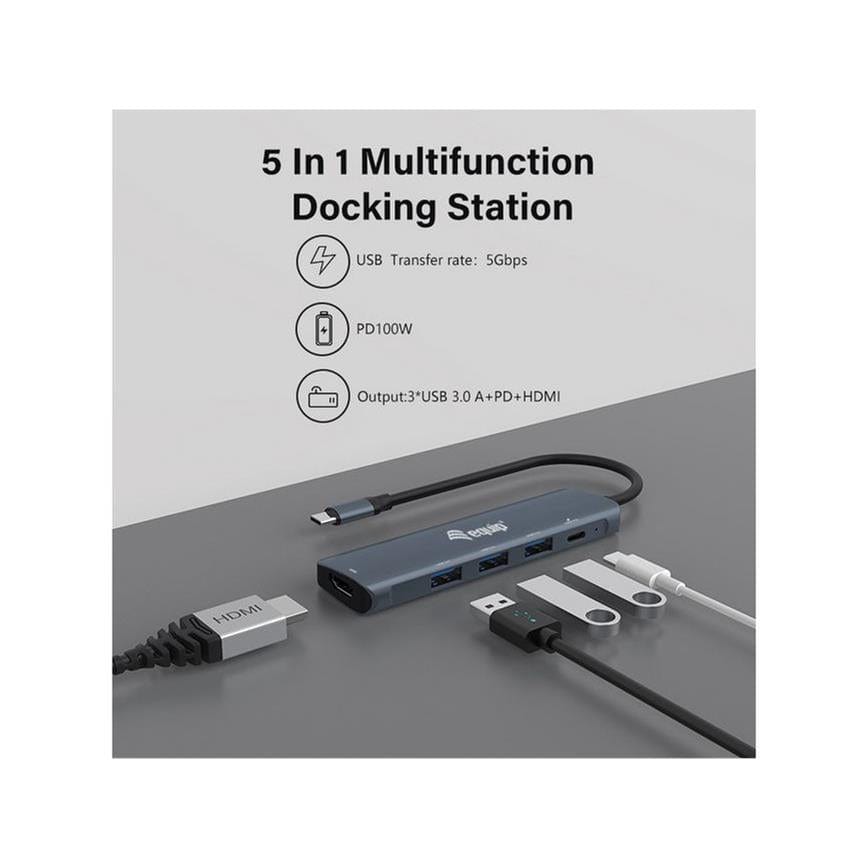 Equip 5-in-1 USB-C Multiport Adapter 133487