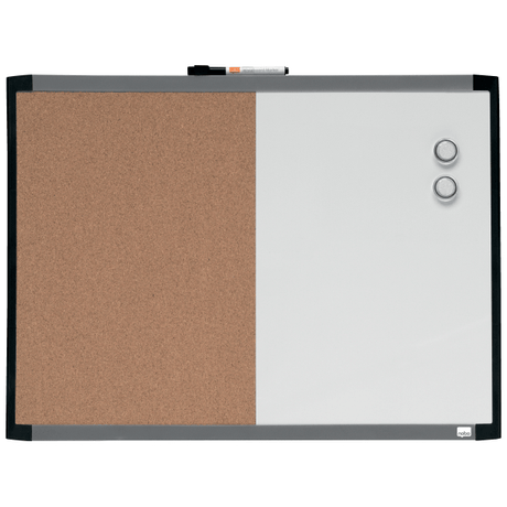 Nobo Small Magnetic Whiteboard and Cork Notice Board 585x430mm