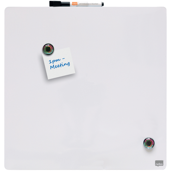 Nobo Mini Magnetic Whiteboard Coloured Tile 360mmx360mm - White