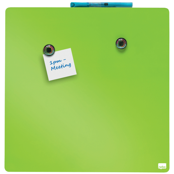 Nobo Mini Magnetic Whiteboard Coloured Tile 360mmx360mm - Green