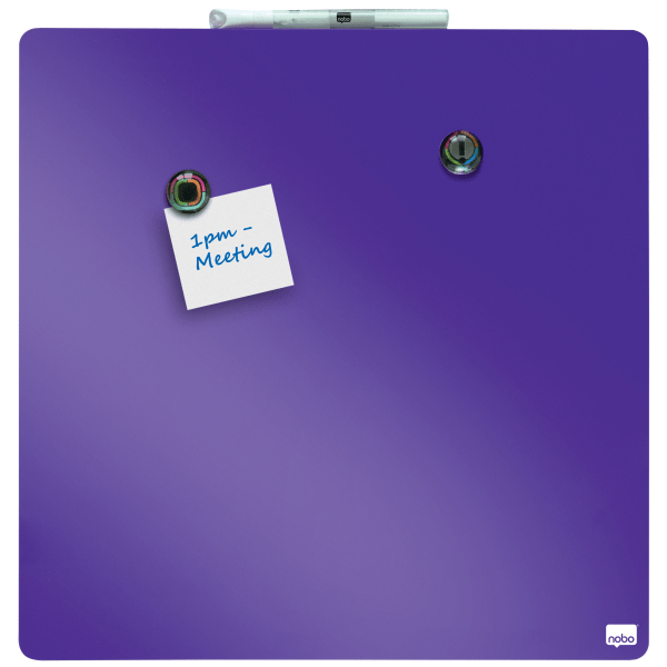 Nobo Mini Magnetic Whiteboard Coloured Tile 360mmx360mm - Purple