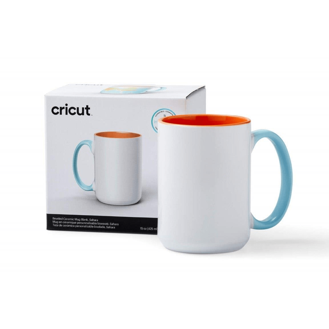 Cricut 425ml Bevel Ceramic Mug Blank Sahara 2009396