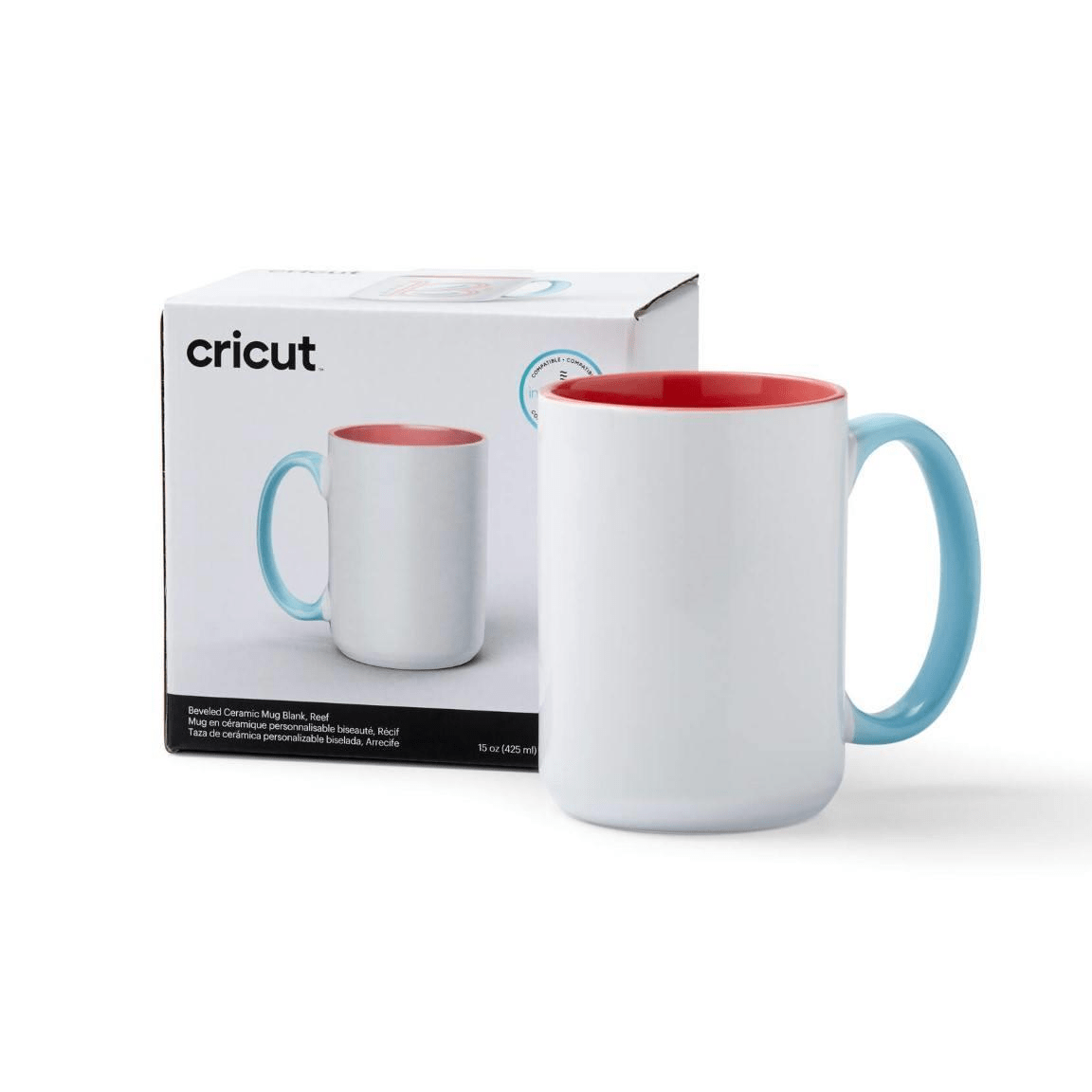 Cricut 425ml Bevel Ceramic Mug Blank Reef 2009398