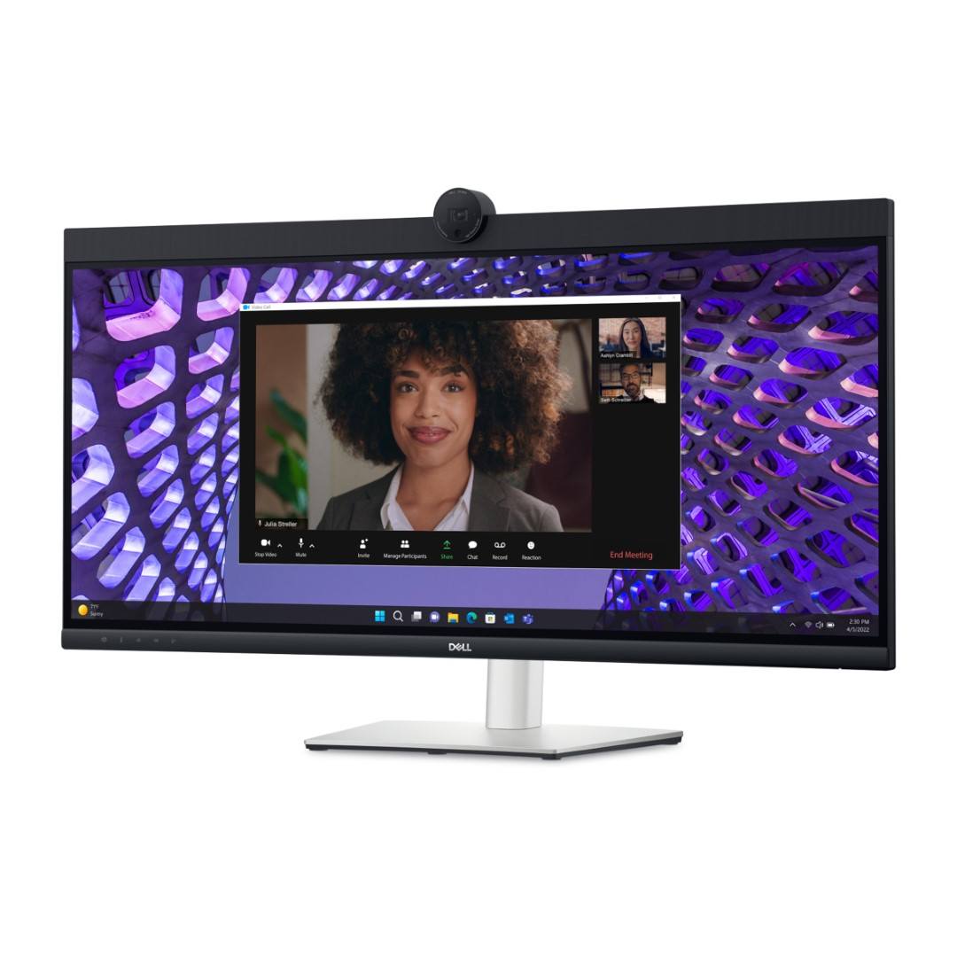 Dell P3424WEB 34.1-inch 3440 x 1440p WQHD 21:9 60hz 5ms LED IPS Curved Video Conferencing Monitor 210-BFOB