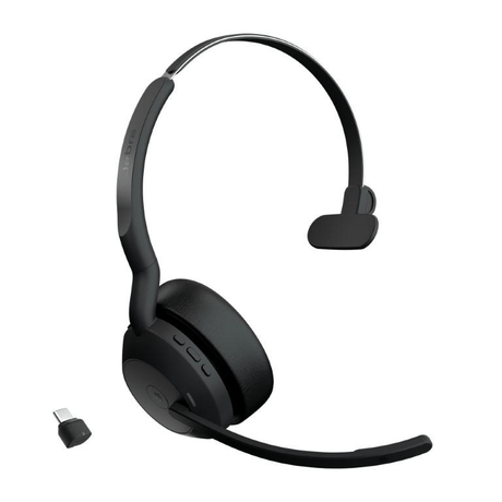 Jabra Evolve2 55 MS Mono Wireless Headset with Link380c 25599-899-899