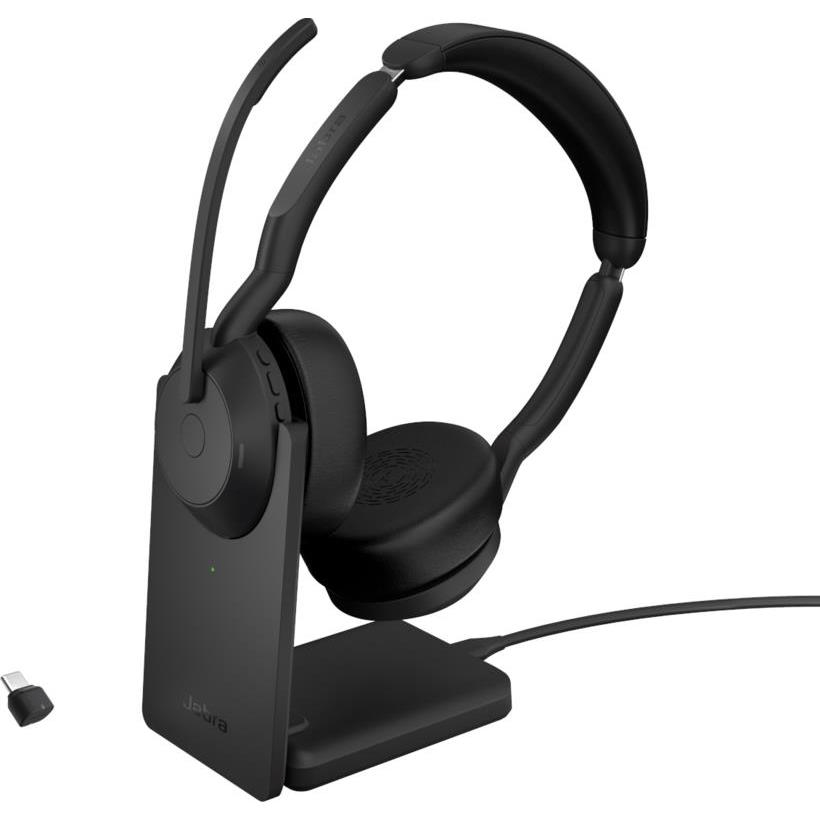 Jabra Evolve2 55 Wireless USB-C Stereo Headset with Stand Black 25599-989-889