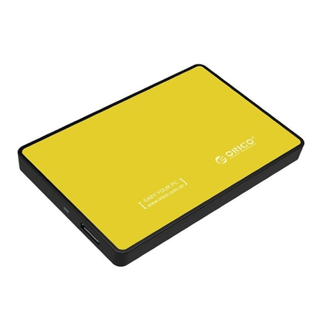 Orico 2.5-inch USB 3.0 External Storage Drive Enclosure Yellow 2588US3-V1-OR-BP