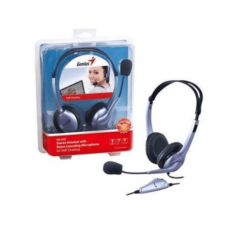 Genius HS-04S 3.5mm Wired Headset with Noise-Cancelling Mic Black and Grey 31710025100