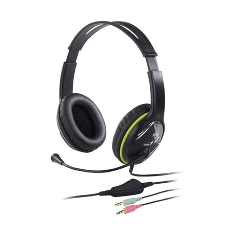 Genius HS-400A 3.5mm Wired Headset with Mic Black and Green 31710169100