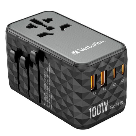 Verbatim UTA-06 100W GaN III Universal Travel Adapter 32121