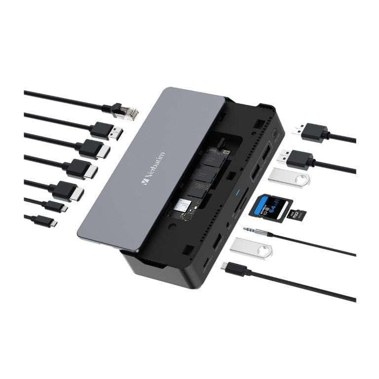 Verbatim USB-C Pro 15-in-1 Docking Station with SSD Enclosure 32173