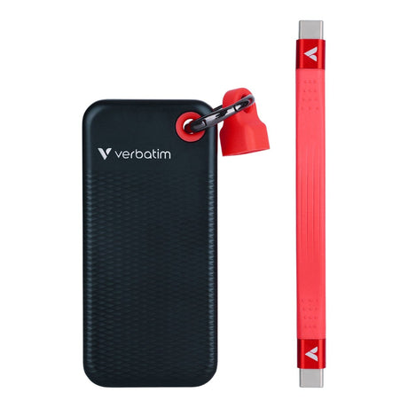 Verbatim 1TB M.2 USB 3.2 External Pocket SSD Black Red 32192