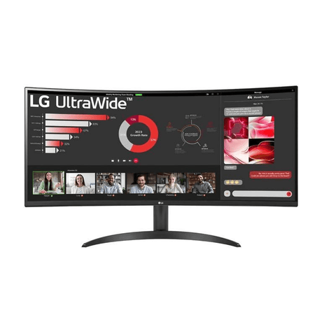 LG UltraWide 34-inch 3440 x 1440p WQHD 21:9 100Hz 5ms AMD FreeSync IPS VA Curved Monitor 34WR50QC