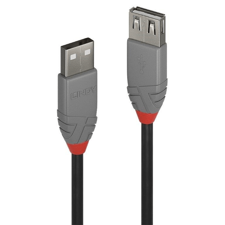 Lindy USB 2.0 Type-A Male to Female Extension Cable 0.2m 36700