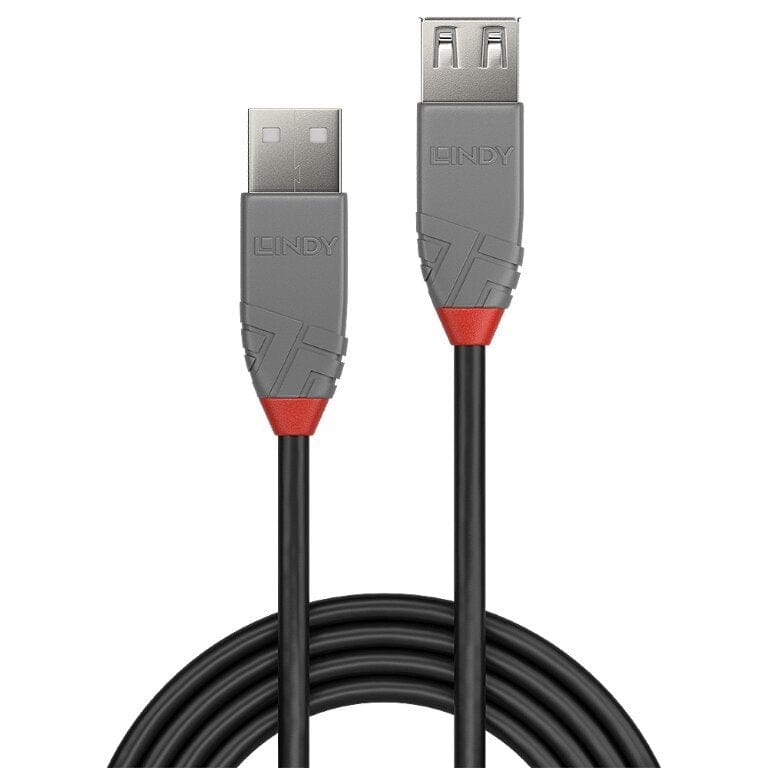 Lindy USB 2.0 Type-A Male to Female Extension Cable 0.2m 36700