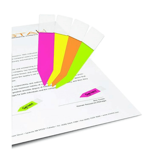 3L Index Arrows 10 x 45mm Assorted Colours 60-pack 3L/IA10526