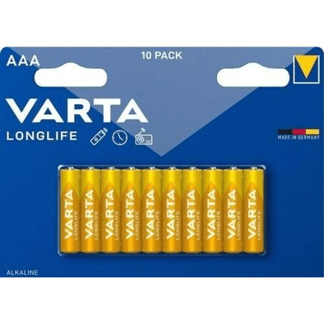 Varta LR03 AAA Longlife Alkaline Batteries 10-pack 4103101461