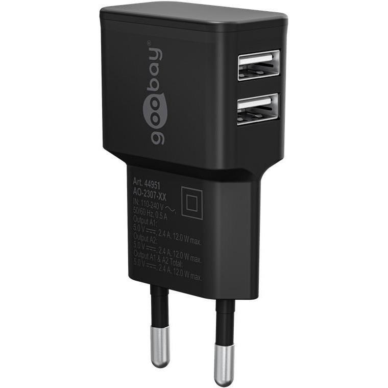 Goobay 12W Dual USB Charger 44951