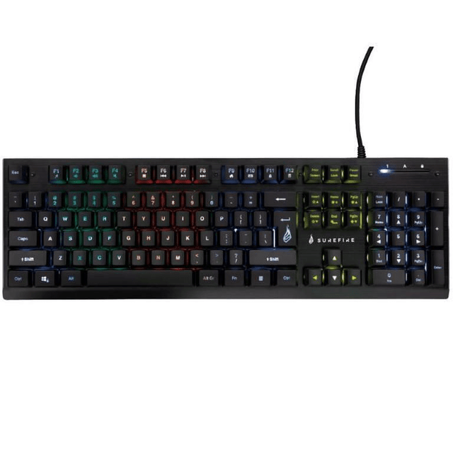 SureFire Kingpin X2 RGB Wired Multimedia Metal Gaming Keyboard 48707