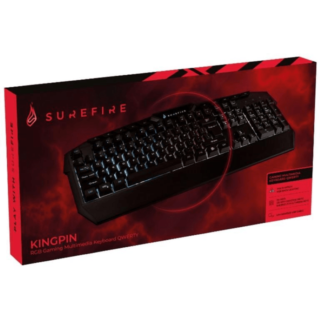 SureFire Kingpin RGB Multimedia Wired Gaming Keyboard 48824