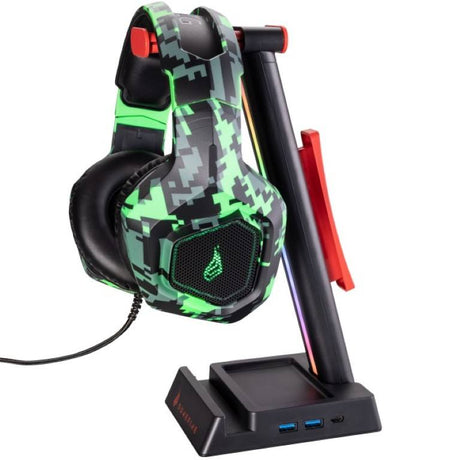 SureFire Vinson N2 RGB Dual Gaming Headset Stand with USB Hub Black 48847