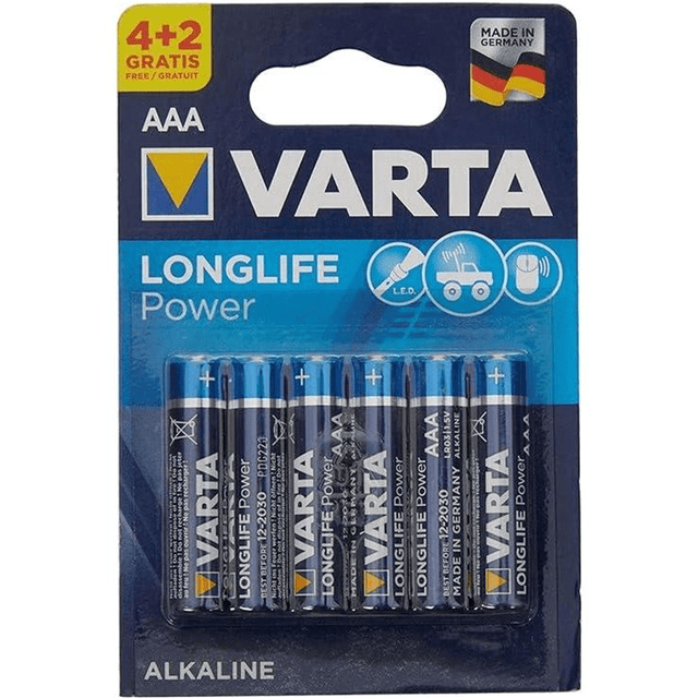 Varta LR03 AAA Alkaline Batteries 6-pack 4903121436