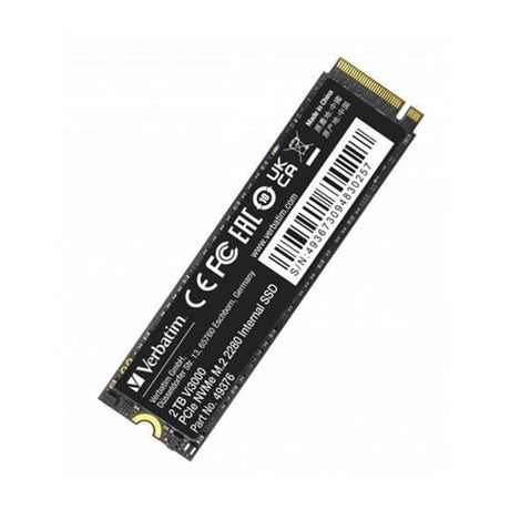 Verbatim Vi3000 2TB M.2 2280 PCIe Gen 3x4 NVMe Internal SSD 49376