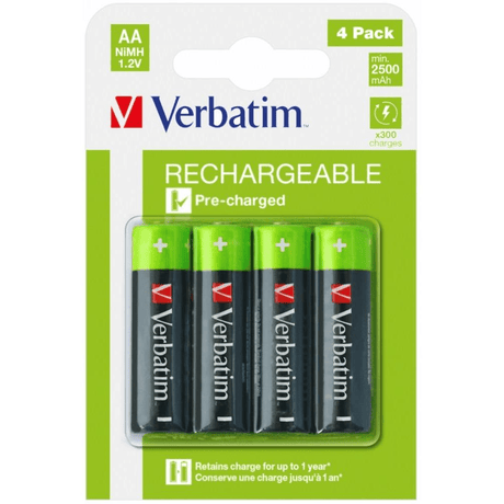 Verbatim 49517 AA Premium Rechargeable Batteries HR6