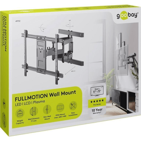 Goobay 37 to 70-inch Pro Fullmotion TV wall Mount 49932