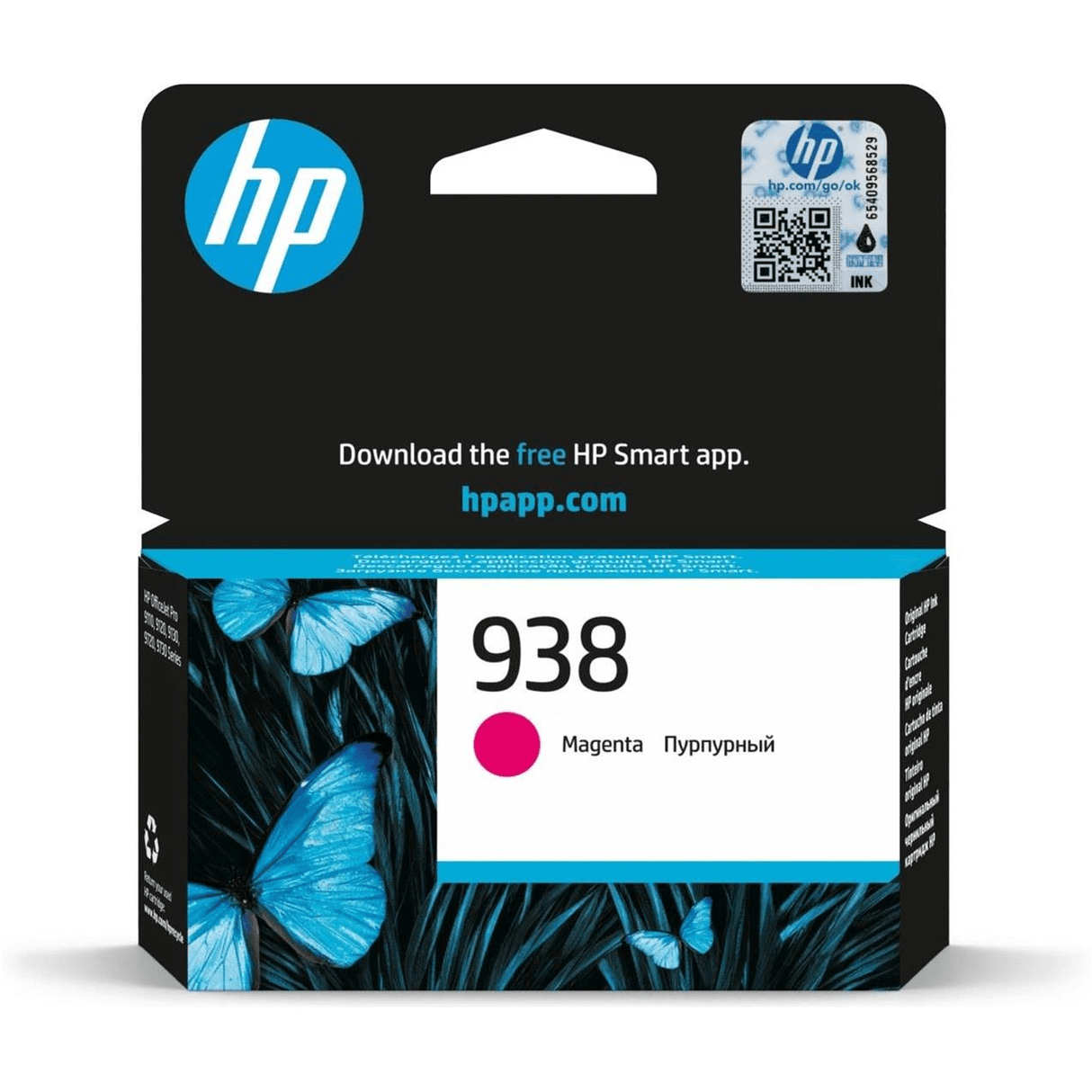 HP 938 Magenta Printer Ink Cartridge Original 4S6X6PE Single-pack