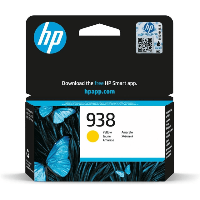 HP 938 Yellow Printer Ink Cartridge Original 4S6X7PE Single-pack