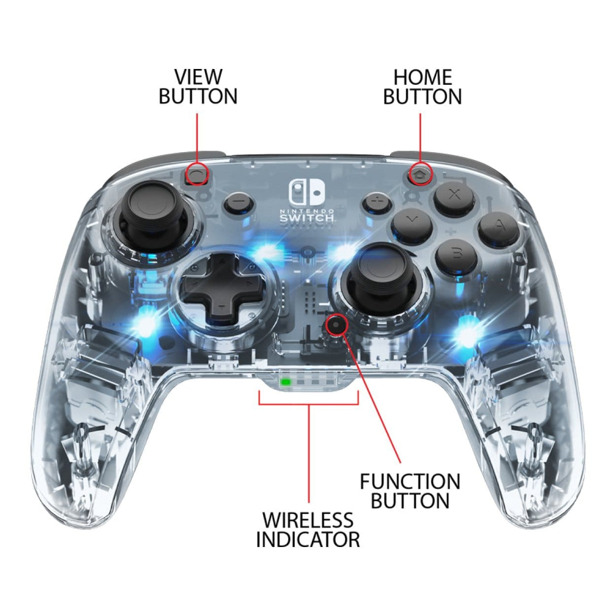 PDP Afterglow Wireless Controller for Nintendo Switch 500-137