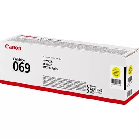 Canon 069 Yellow Toner Cartridge 1,900 Pages Original 5091C002 Single-pack