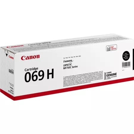 Canon 069H Black Toner Cartridge 7,600 Pages Original 5098C002 Single-pack