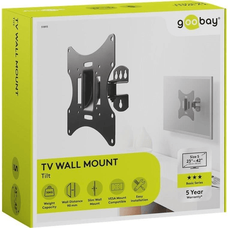 Goobay 23 to 42-inch Basic Tilt TV Wall Mount 51893