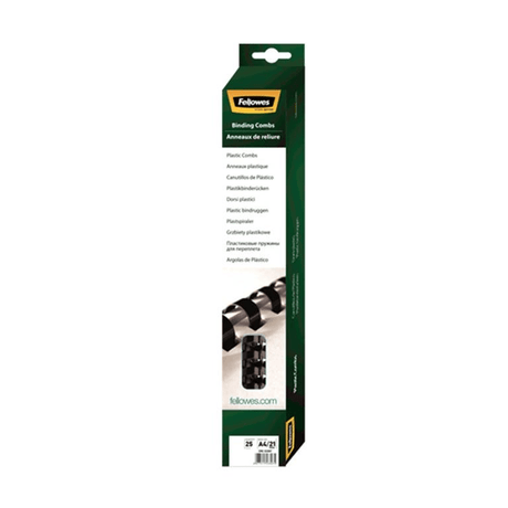 Fellowes 12mm Black Plastic Binding Combs 25-pack 5331502