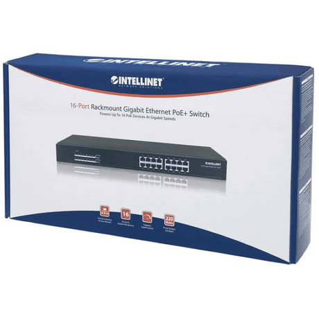 Intellinet 560993 16-port Gigabit Ethernet POE Switch