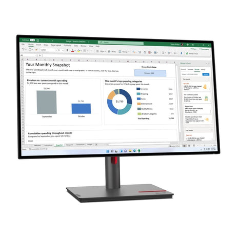 Lenovo ThinkVision P27H-30 27-inch 2560 x 1440p QHD 16:9 60Hz 4ms LED IPS Monitor 63A1GAT1SAR